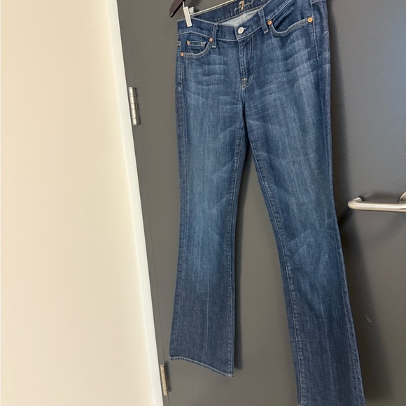 7 For All Mankind size 30 EUC classic Indigo Boot Cut Jeans - Picture 6 of 16